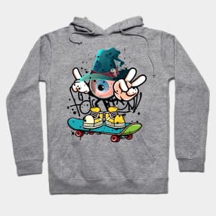 Witch Skateboard Monster Graffiti Street Art Hoodie